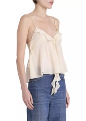 Chloé Silk Tie-Front Cami Top