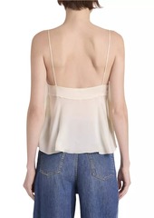 Chloé Silk Tie-Front Cami Top