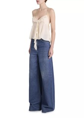 Chloé Silk Tie-Front Cami Top