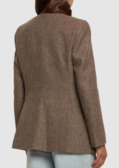 Chloé Single Breast Herringbone Wool Jacket