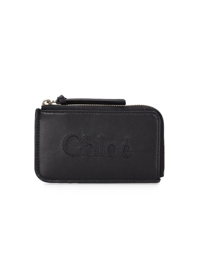 Chloé Small Chlooè Sense Leather Zipped Wallet