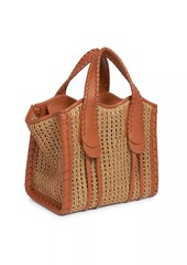 Chloé Small Mony Raffia & Leather Tote Bag