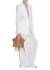 Chloé Small Mony Raffia & Leather Tote Bag