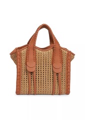 Chloé Small Mony Raffia & Leather Tote Bag