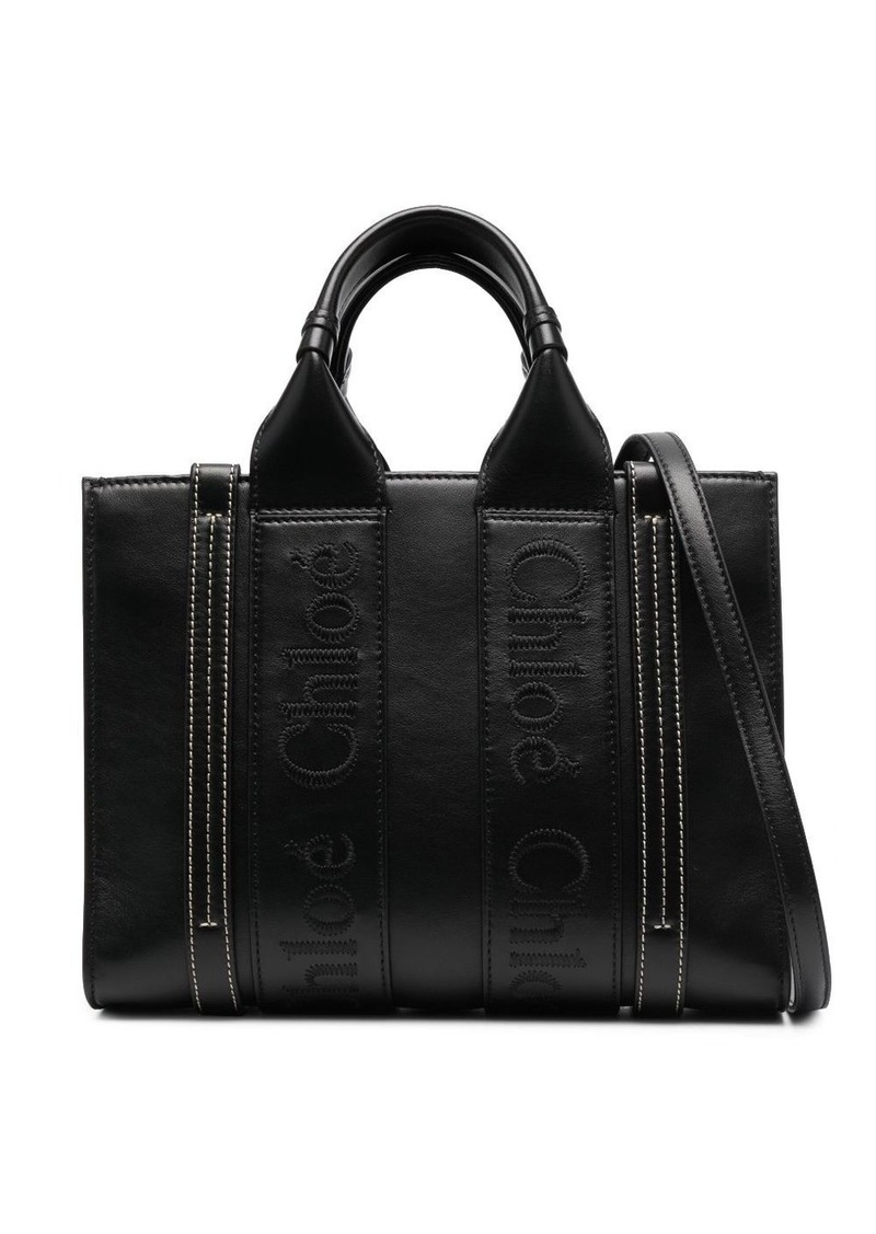 Chloé Small Woody leather tote bag