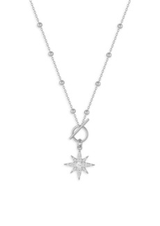Chloé Sterling Silver & Cubic Zirconia Starburst Toggle Necklace