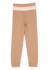 Chloé stripe-detail knitted track pants