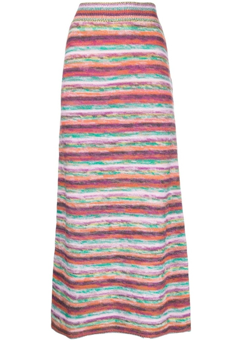 Chloé striped midi skirt