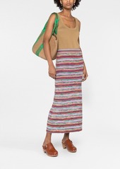 Chloé striped midi skirt