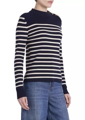 Chloé Striped Wool-Blend Crewneck Sweater