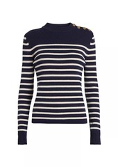 Chloé Striped Wool-Blend Crewneck Sweater