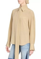 Chloé Tie-Neck Silk Blouse