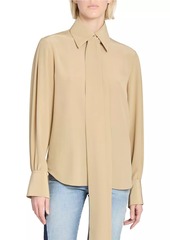 Chloé Tie-Neck Silk Blouse