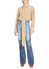 Chloé Tie-Neck Silk Blouse