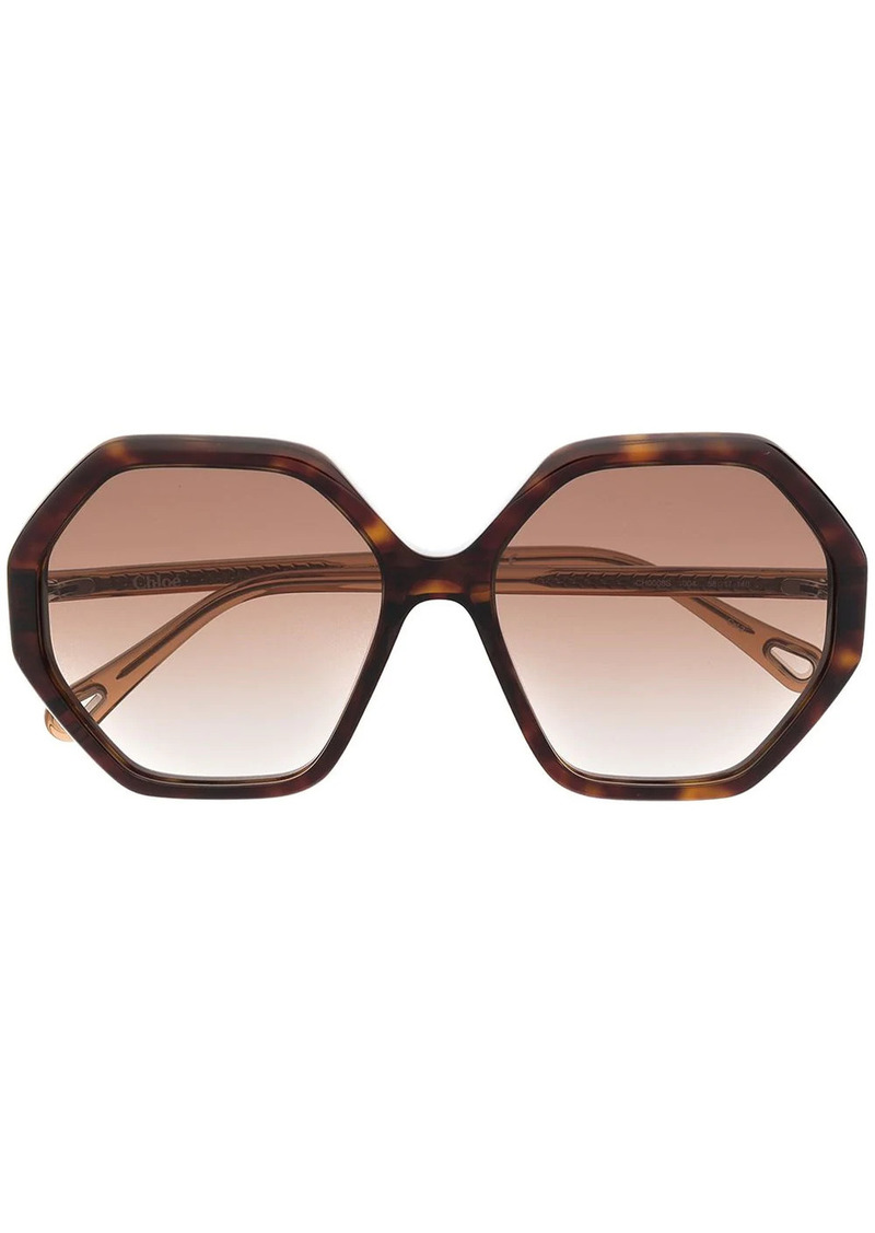 Chloé Esther hexagonal-frame sunglasses