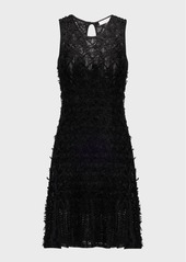 Chloé Tweed Lace Knit Mini Dress