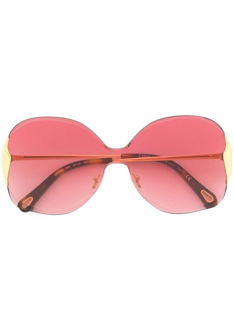 Chloé two-tone oversized frame sunglasses