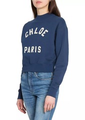 Chloé Varsity Logo Cotton Sweatshirt