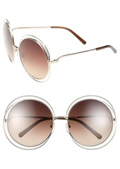 Chloé Women's Chloe 62mm Oversize Sunglasses - Rose Gold/ Transparent Brown
