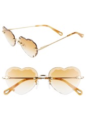 Chloé Women's Chloe Rosie 55mm Heart Shaped Sunglasses - Gradient Brick/ Gold