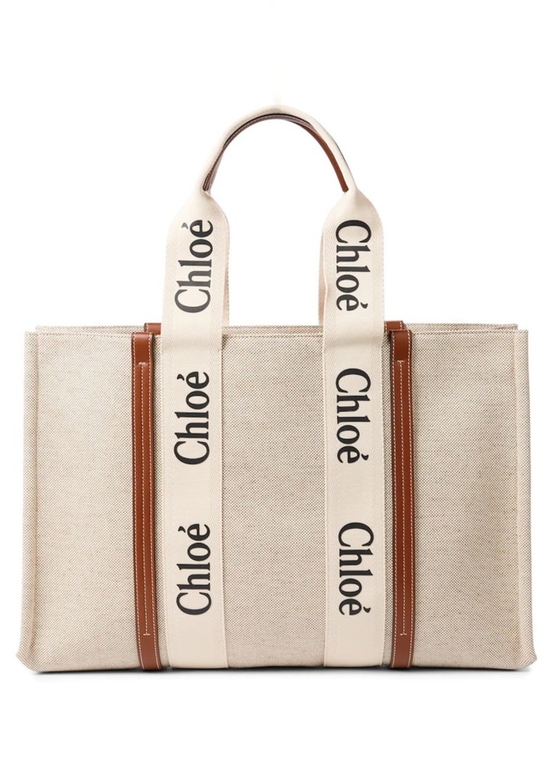 Chloé Woody Large canvas tote