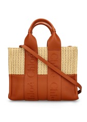 Chloé Woody Raffia & Grained Leather Bag
