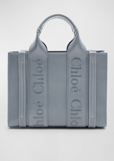 Chloé Woody Small Tote Bag in Leather with Crossbody Strap