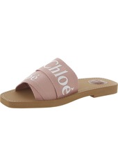 Chloé Woody Womens Logo Slip On Slide Sandals