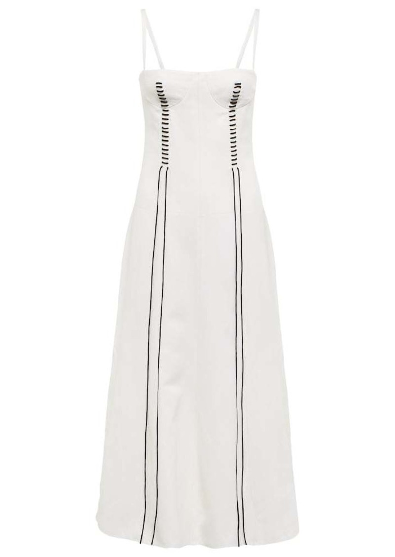 Chloé Wool and linen canvas midi dress