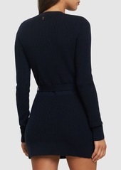 Chloé Wool Blend Knit Long Cardigan W/belt