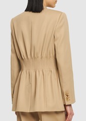 Chloé Wool Gabardine Double Breasted Jacket