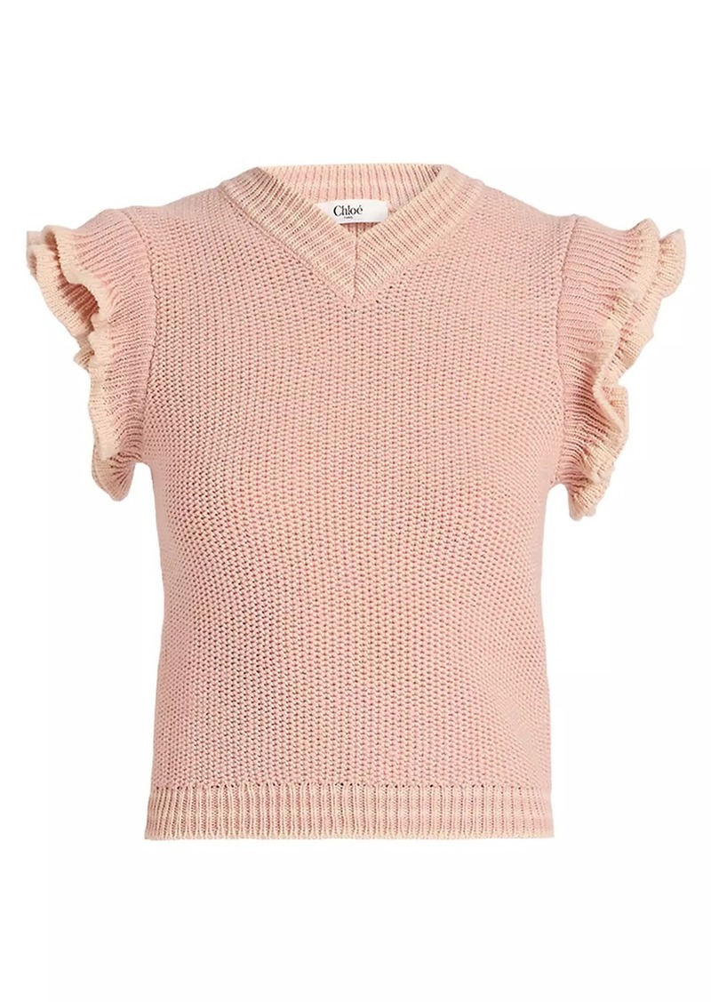 Chloé Wool Knit Crop Top