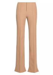 Chloé Wool Pintuck Step-Hem Trousers