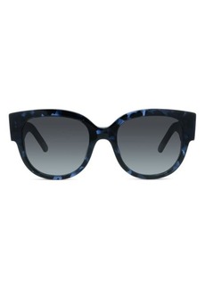 Christian Dior Christain Dior Wildior 54mm Round Sunglasses in Blue at Nordstrom