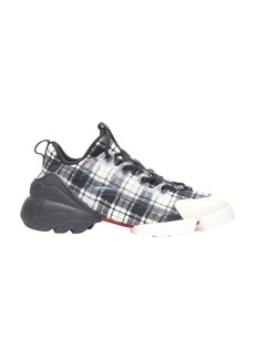 CHRISTIAN DIOR D Connect black white plaid check chunky sole sneaker