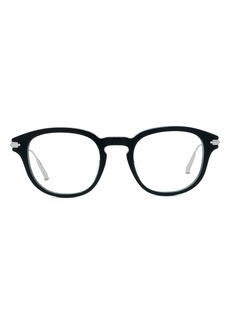 Christian Dior DiorBlacksuit 49mm Optical Glasses in Shiny Black at Nordstrom