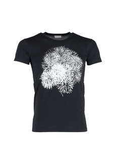 Christian Dior Firework Graphic T-Shirt in Black Cotton