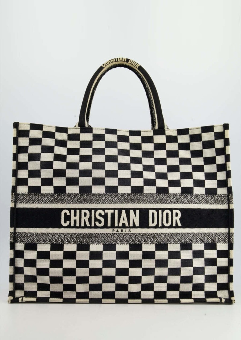 Christian Dior Large AndChequered Book Tote Bag Rrp £2,550