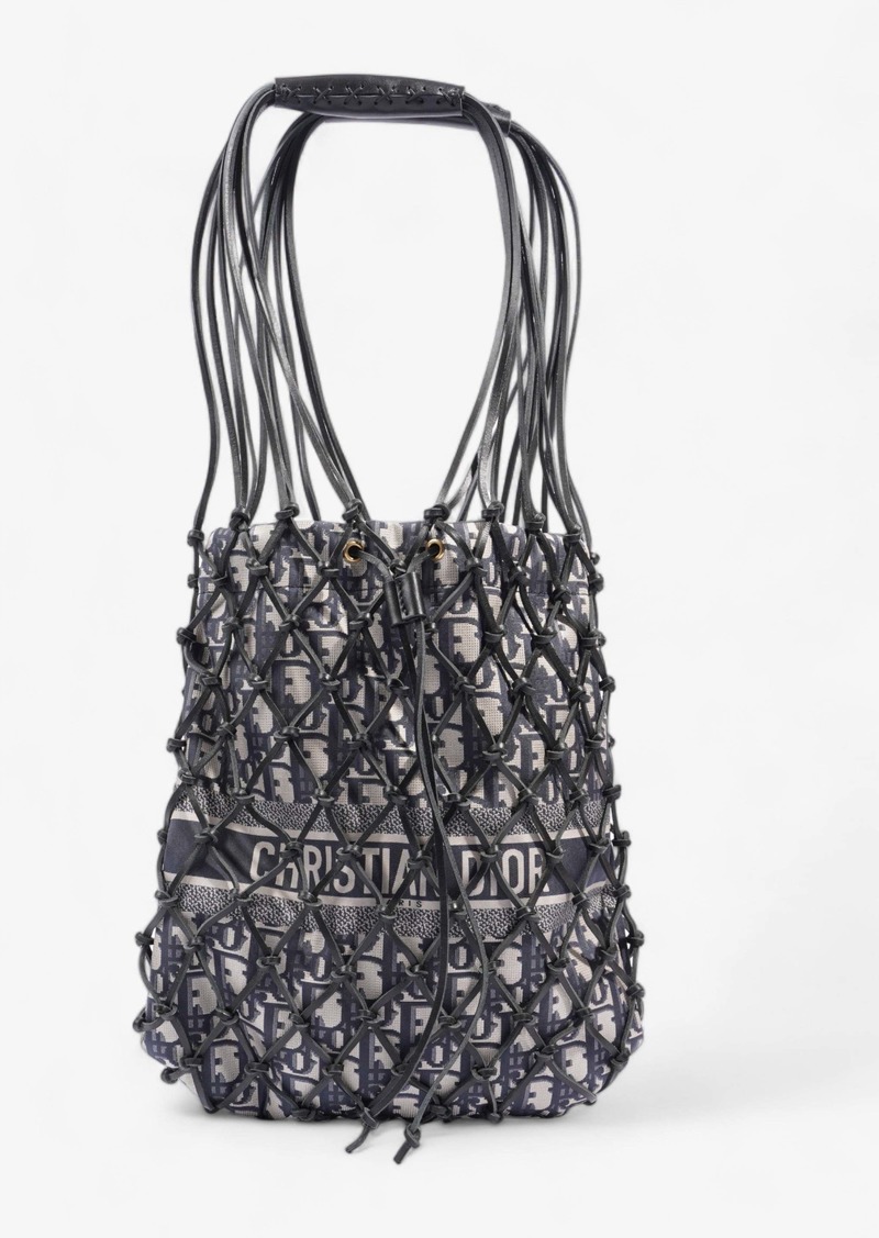 Christian Dior Net Tote Oblique / Calfskin Leather