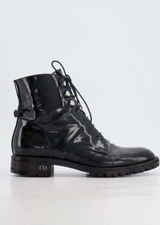 Christian Dior Patent Leather Combat Boots
