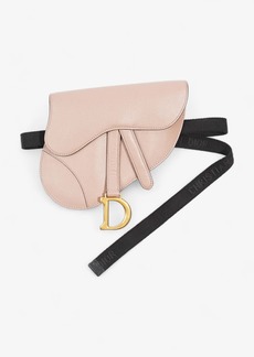 Christian Dior Saddle Belt Bag Nude Leather
