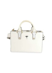 Christian Dior White Smooth Leather D-Bee Tote