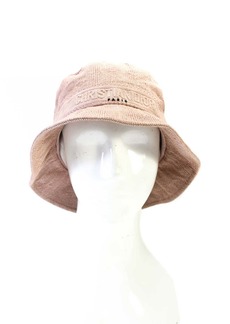 Christian Dior Womens Cotton Logo Trim Bucket Hat Pink