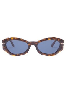 Christian Dior Dior - Diorsignature B1u Cat-eye Acetate Sunglasses - Womens - Brown - ONE SIZE