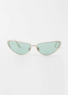Christian Dior Dior - Missdior B1u Cat-eye Metal Sunglasses - Womens - Green Gold - ONE SIZE