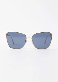 Christian Dior Dior - Missdior B2u Square Metal Sunglasses - Womens - Gold Blue - ONE SIZE