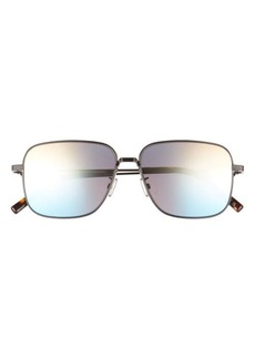 Christian Dior DIOR 56mm Square Sunglasses in Shiny Gumetal /Gradient at Nordstrom