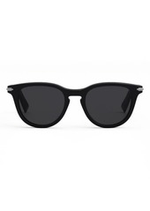 Christian Dior DIOR Blacksuit 50mm Blacksuit Sunglasses in Shiny Black /Smoke at Nordstrom