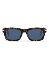 Christian Dior DIOR Blacksuit 52mm Rectangle Sunglasses in Havana/Other /Blue at Nordstrom