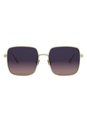 Christian Dior DIOR Cannage S1U 59mm Square Sunglasses